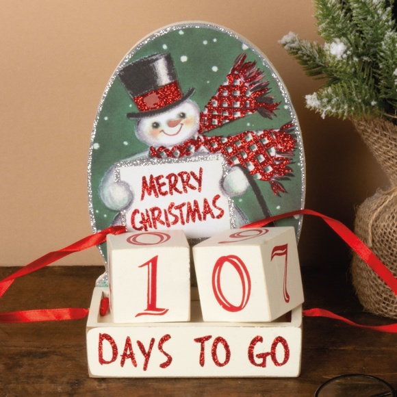 Snowman Christmas Block Countdown - Picture 1 of 5